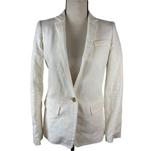 J.Crew White Linen Blazer | Tailored Summer Jacket